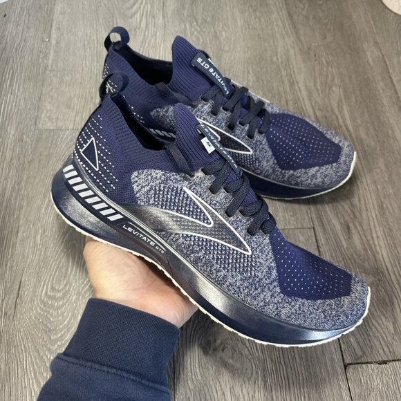 Men’s SAMPLE Brooks Levitate GTS 5 Knit Blue  Running Shoes Size 9 NEW main image 9